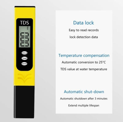 2 in 1 Digital Portable TDS &  Temperature Meter Pen Water Quality Tester