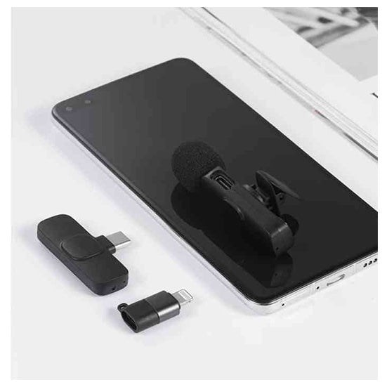 K9 Dual Wireless Lavalier Microphone – Plug & Play USB-C & iOS, Noise Reduction, Auto Sync, No App/Bluetooth Required (2 Mics)